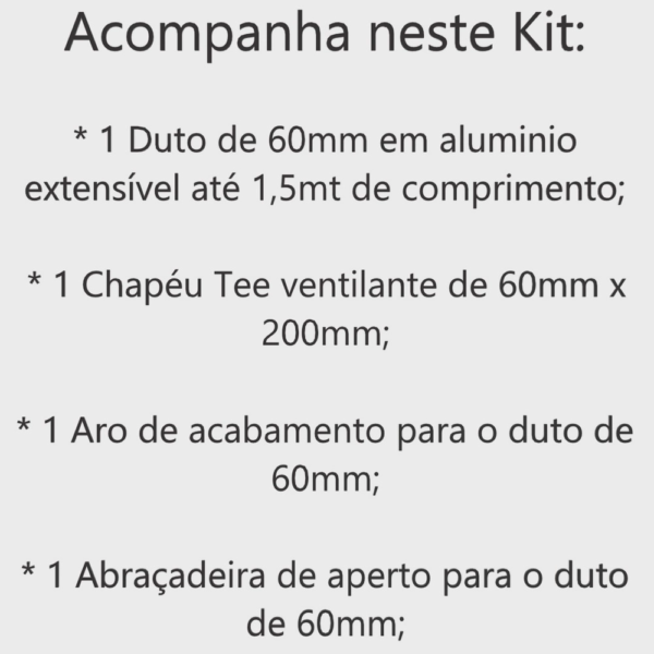Kit Duto Instalação Chaminé Aquecedores A Gás 1,5 Metro X 60mm - Image 2