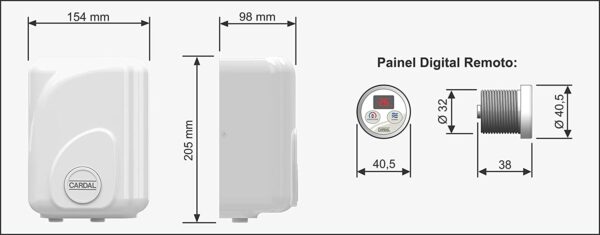 Aquecedor SPA/PISCINA Painel DIGITAL Remoto Cardal 220v 4000w AQ-176/2 - Image 5