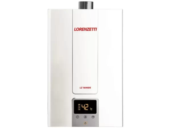 Aquecedor de Água a Gás GN Lorenzetti LZ 1600DE - Controle Eletrônico Digital 15 L/Min