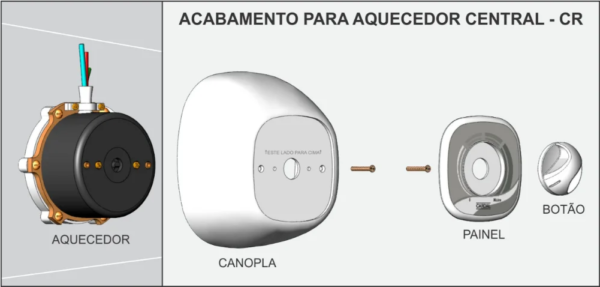 Acabamento Branco para Aquecedor Central Cardal - Image 3