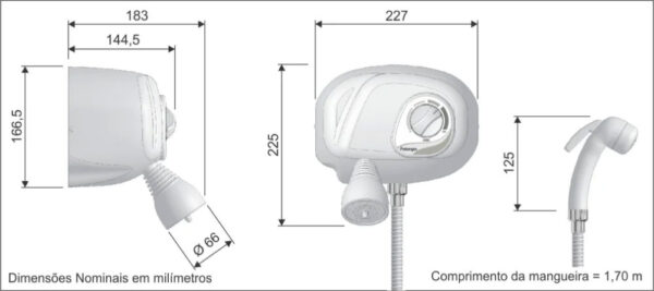 DUCHA POTENZA C/DESVIADOR CR 220V 7800W CARDAL AQ029/2 - Image 2
