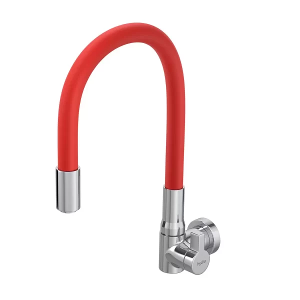 Torneira De Parede Hydramotion Bica Flexível Vermelho Hydra