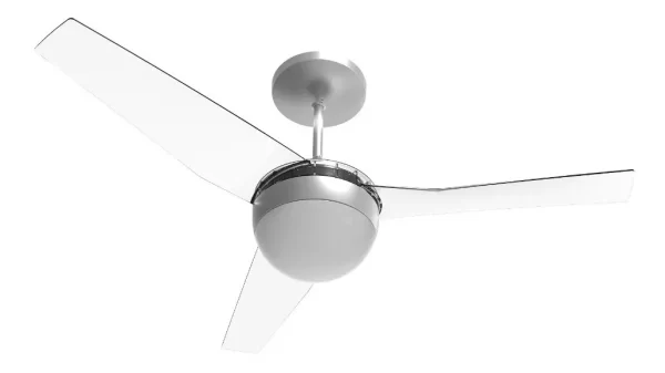 Jogo de Hélices 3 Pás Ventilador de Teto Jet Cristal Aliseu - Image 2
