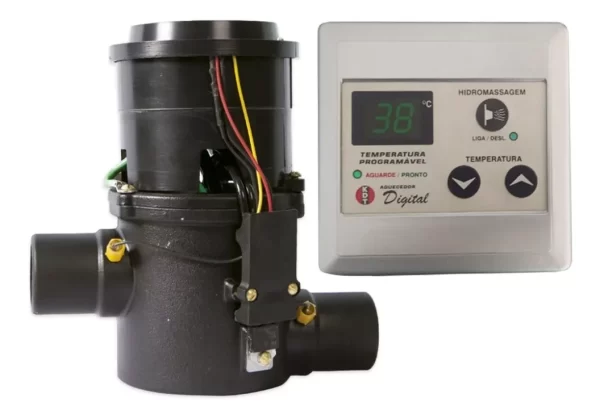 AQUECEDOR HIDROMASSAGEM DIGITAL PRATA 220V 8.800W KDT - 2786