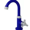Torneira Lavatório Mesa Bica Móvel Baixa 1/4 Azul Durín