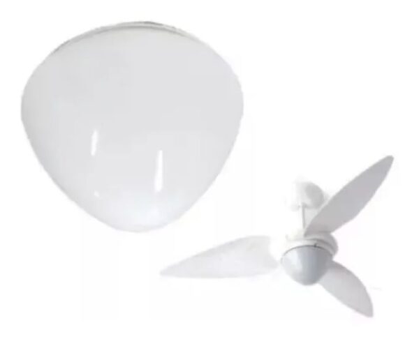 Globo De Vidro Br Leitoso Ventilador Teto Aliseu Tradicional